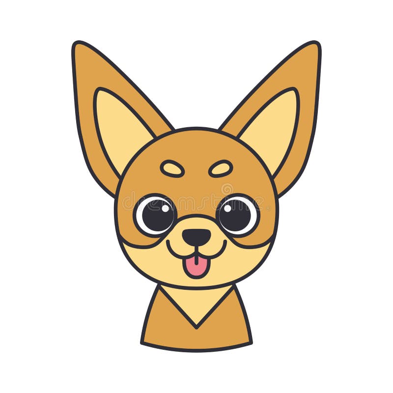 Isolated Cute Avatar of a Chihuahua Dog Breed Vector Stock Vector ...