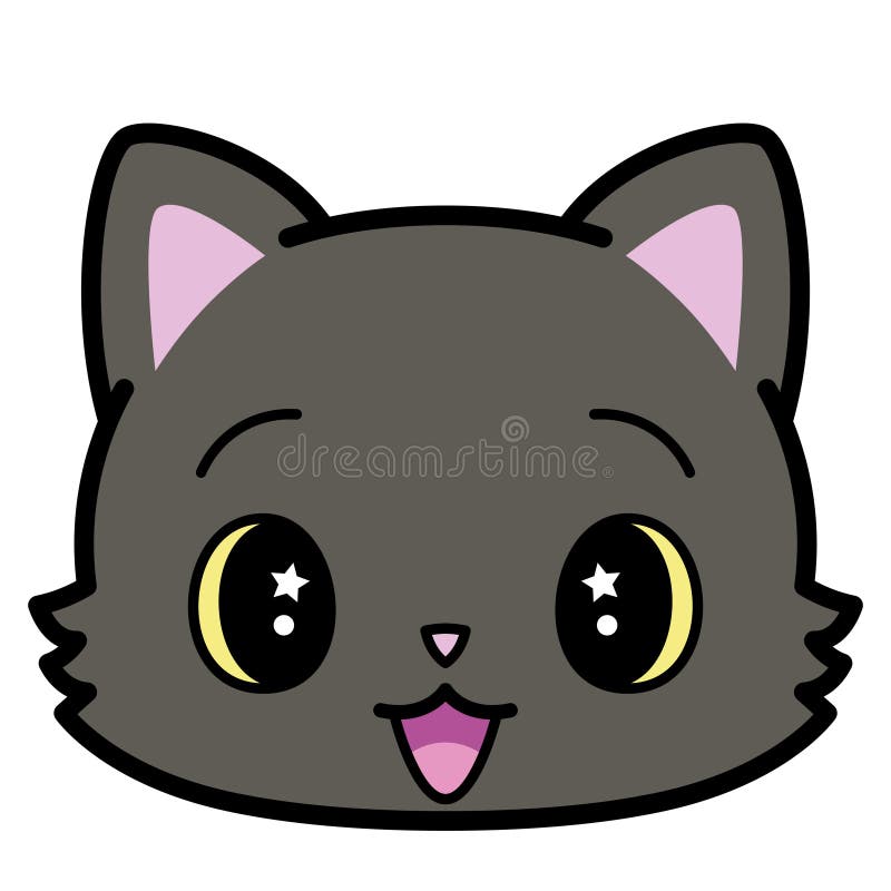 Isolated Cute Angry Cat Emoji Stock Vector - Illustration of kitten,  kawaii: 225028117