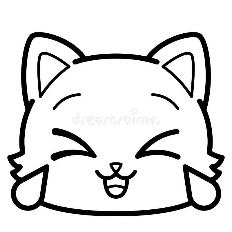 Isolated Angry Kitten Cute Emoji Cat Stock Vector (Royalty Free) 1801959376