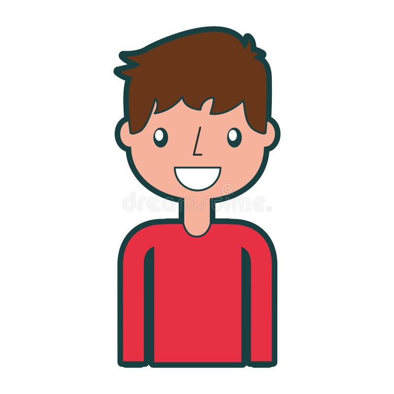 Isolated cute icon boy stock vector. Illustration of person - 92561389