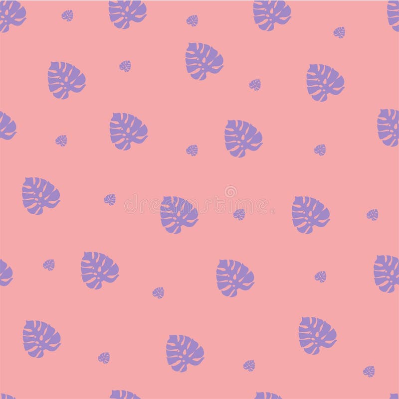 Isolated cute palm tree flowers on a pink background