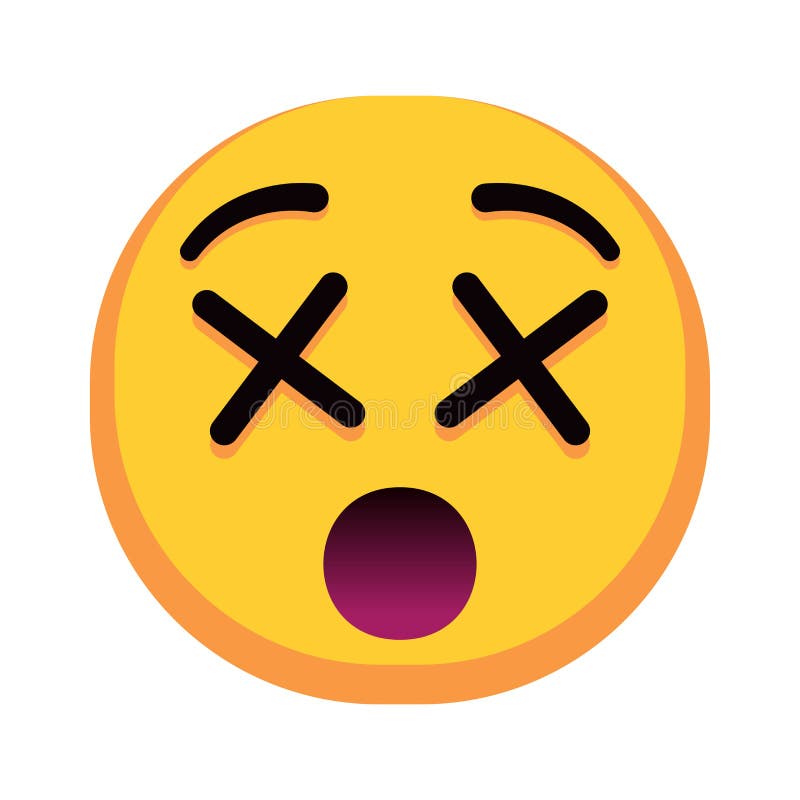 Isolated Dead Colored Emoji Icon Stock Vector Illustration of dead