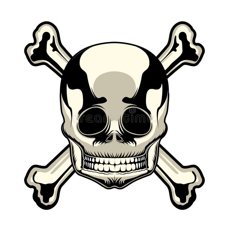 Premium Vector  Skull and crossbones black icon poison sign death danger  symbol