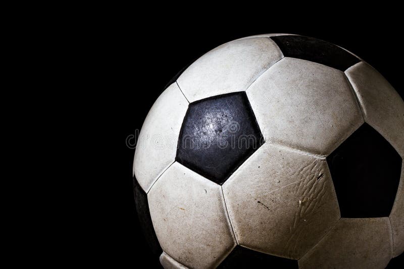 Isolated dirty soccer ball stock images