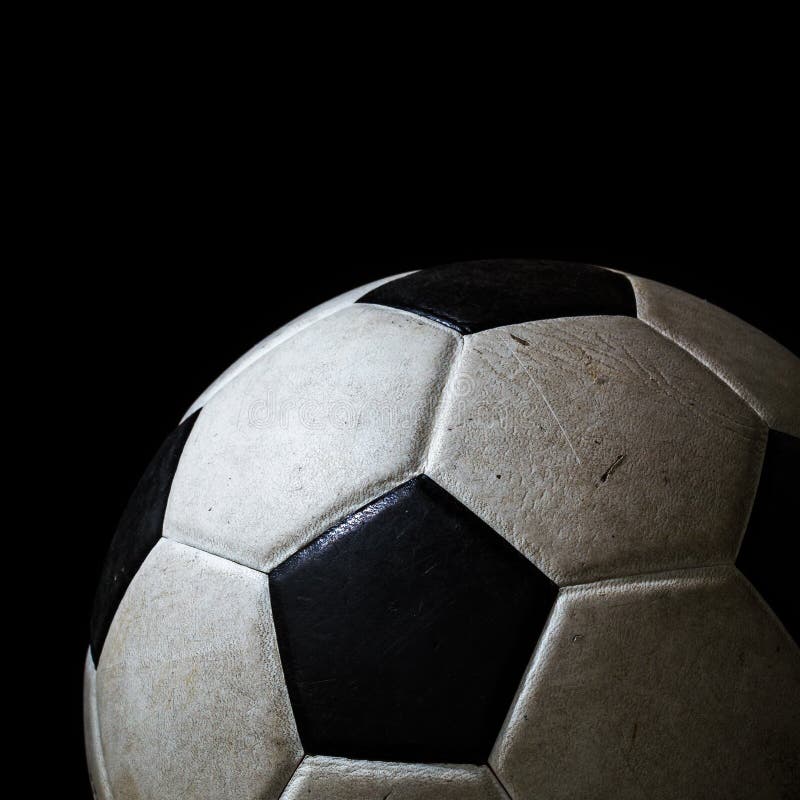 Isolated dirty soccer ball stock photos