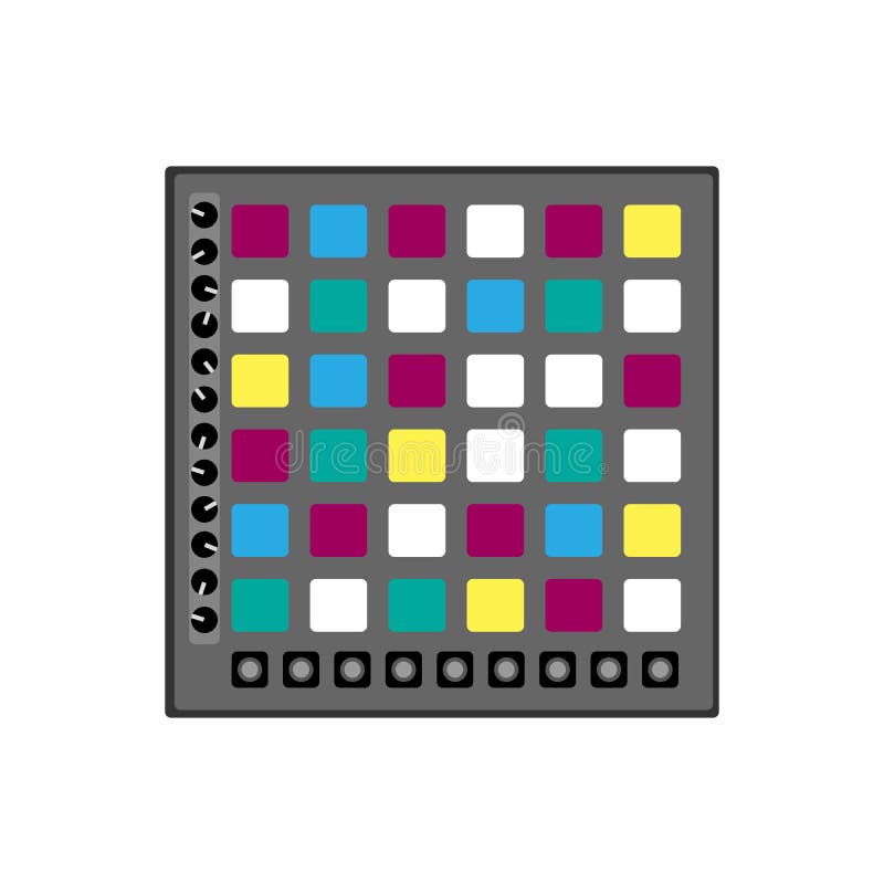 Isolated drum machine for making music. Vector illustration. royalty free illustration Isolated drum machine for making music. Vector illustration. royalty free illustration