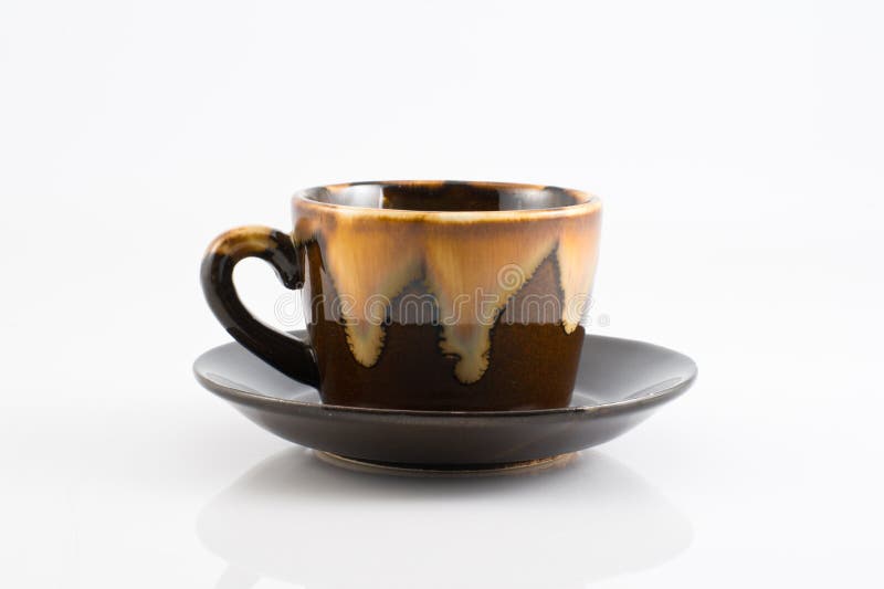 Isolated Empty brown Ceramics cup