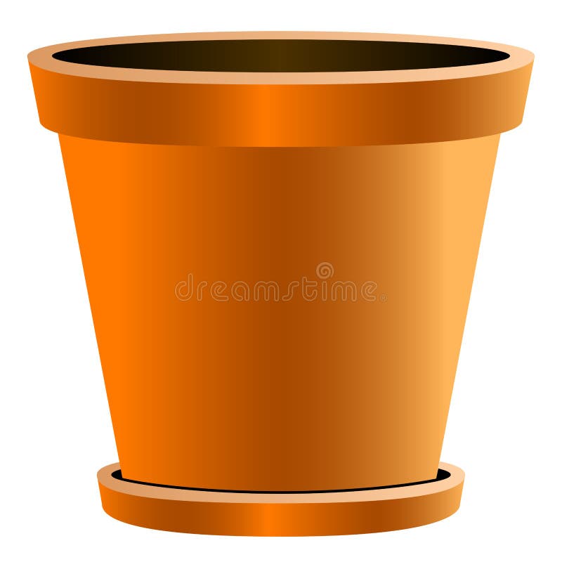 Isolated empty flower pot stock vector. Illustration of soil 111995903
