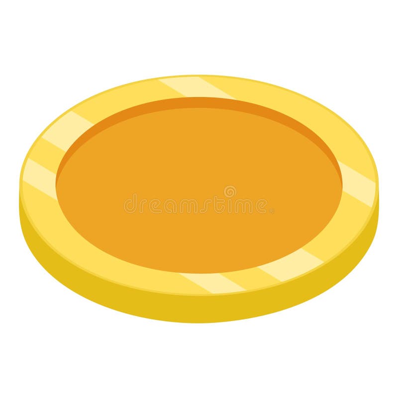 Isolated empty golden coin stock illustration