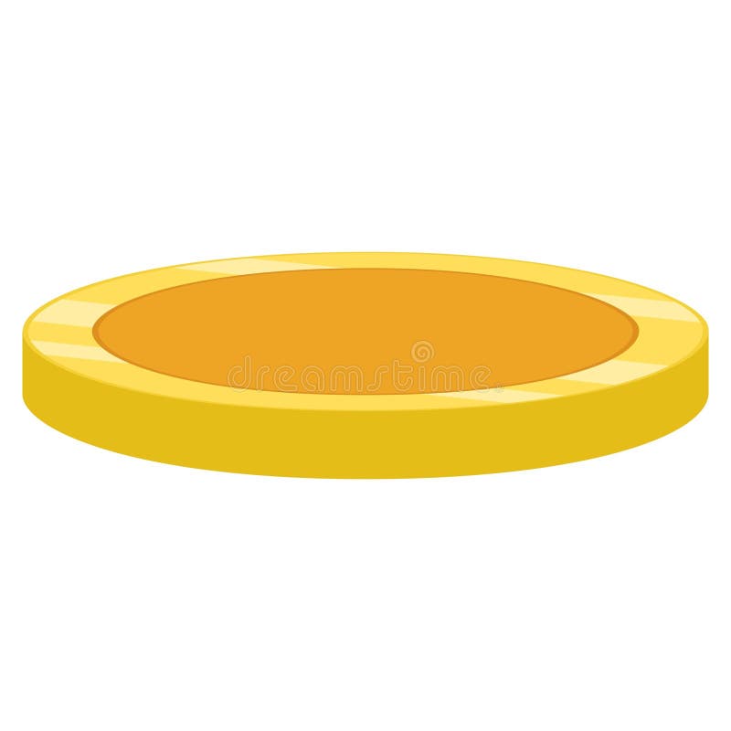 Isolated empty golden coin royalty free illustration