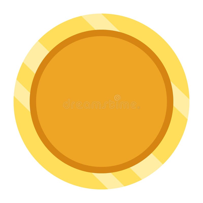 Isolated empty golden coin royalty free illustration