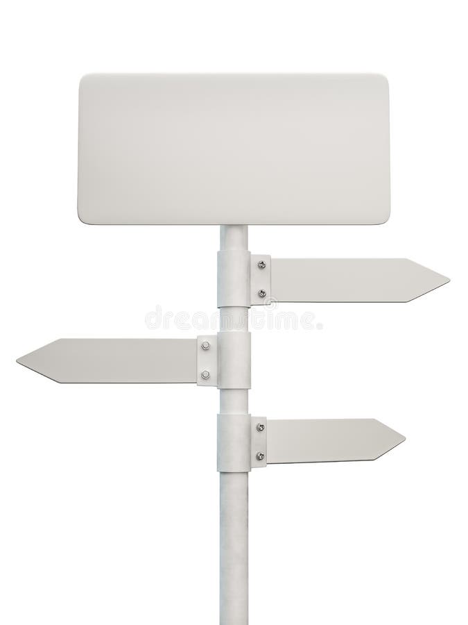 Isolated empty metal road sign vector illustration