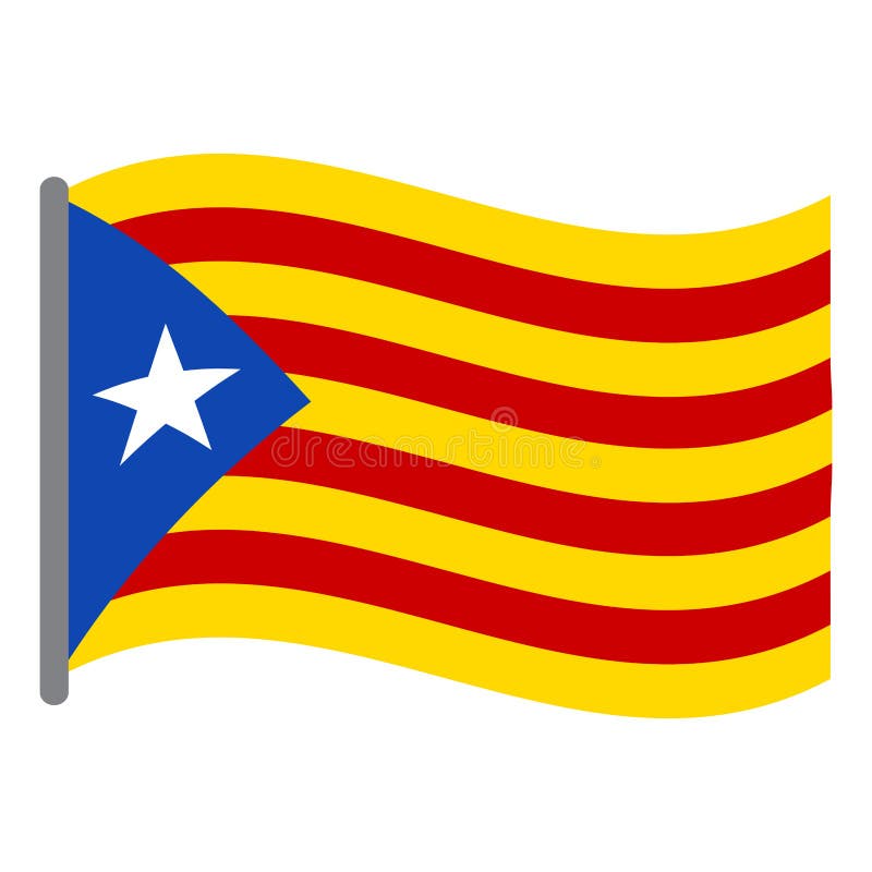 Isolated flag of Catalonia stock vector. Illustration of shape - 101646072