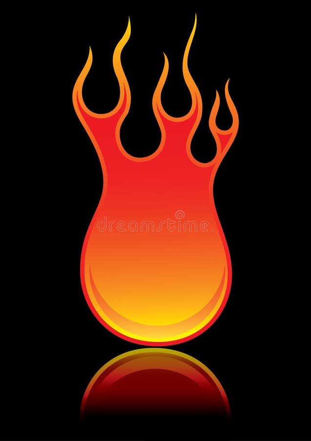 Isolated flame on black