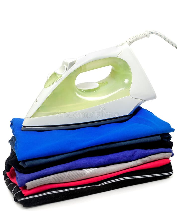 Isolated Flat Iron and Clothes Stock Photo Image of bright, close