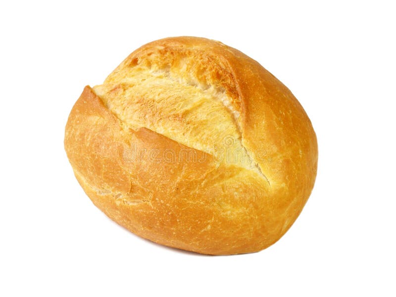 Classic German Bread Roll on white Background - Isolated