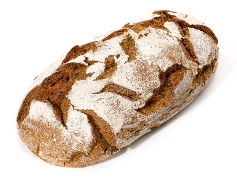 Classic German Bread Roll on White Background Isolated Stock Photo