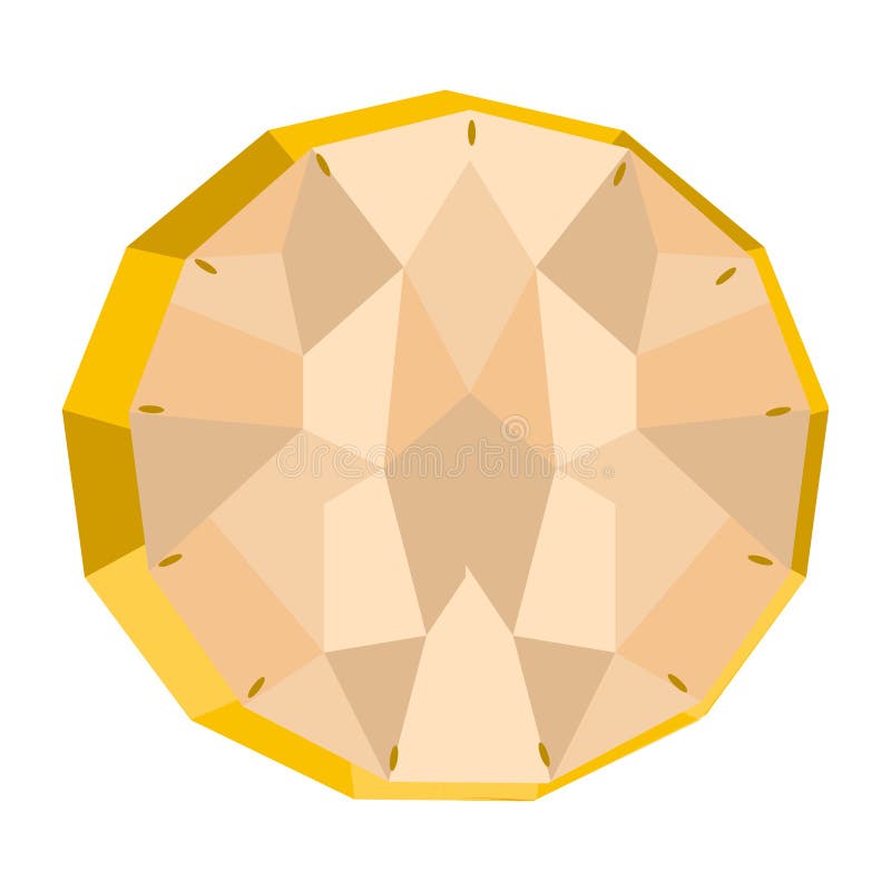 Isolated geometric pineapple cut. Low Poly stock illustration