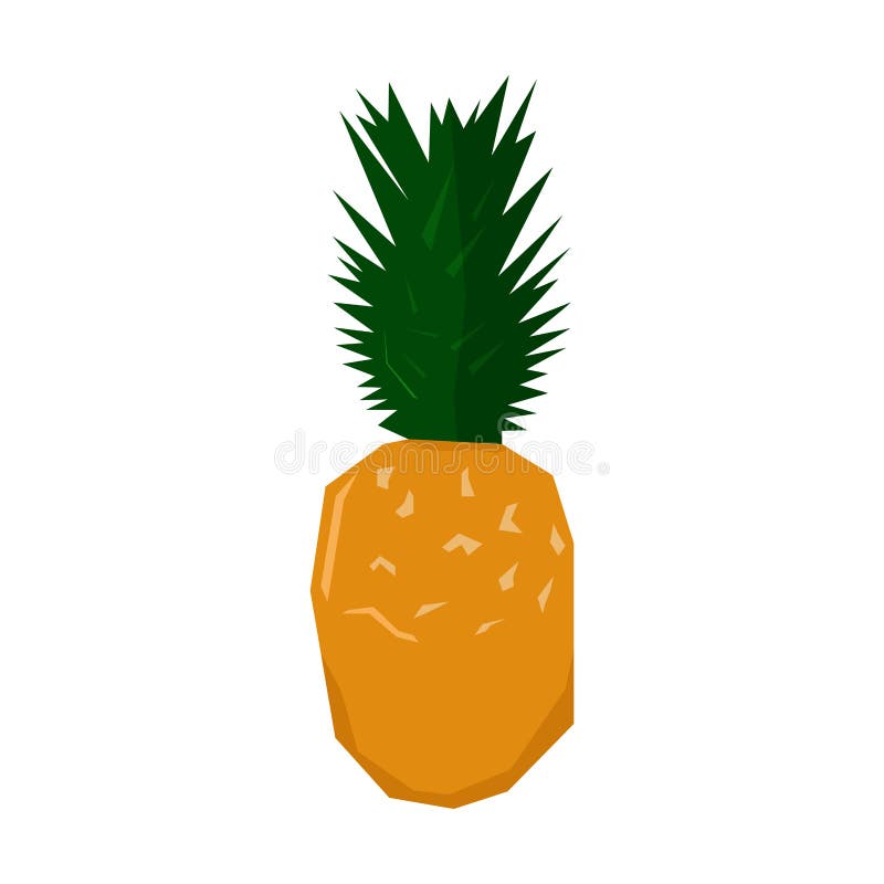 Isolated geometric pineapple vector illustration