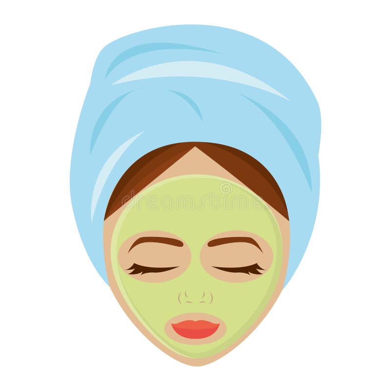 Isolated Girl Mask Spa Vector Illustration Stock Vector Illustration