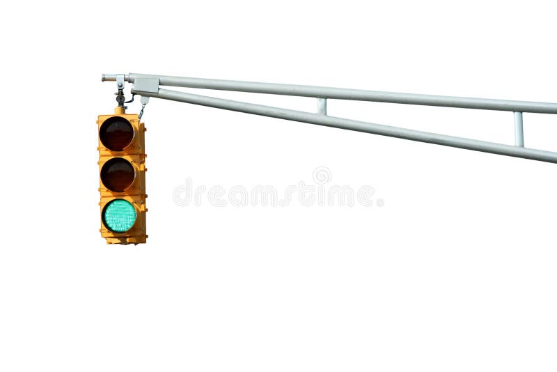 Isolated Green traffic signal light