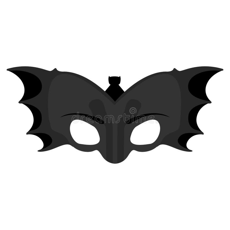 Isolated Halloween Bat Mask Stock Vector - Illustration of witch, mask:  126433523