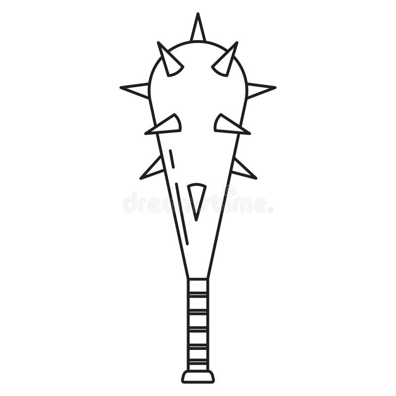 Isolated Hammer Weapon Medieval Icon Vector Stock Vector Illustration