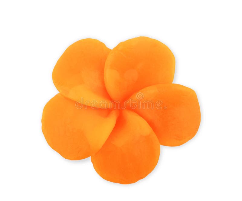 Isolated hand made soap in the shape of flower on white background royalty free stock photo