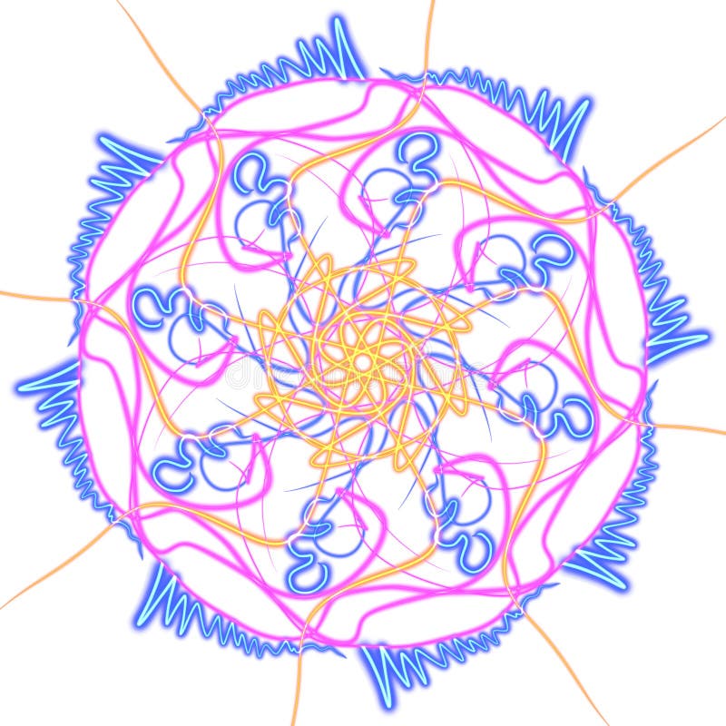 Digital Draw Illustration of Mandala Oriental Ornament Singh Stock ...