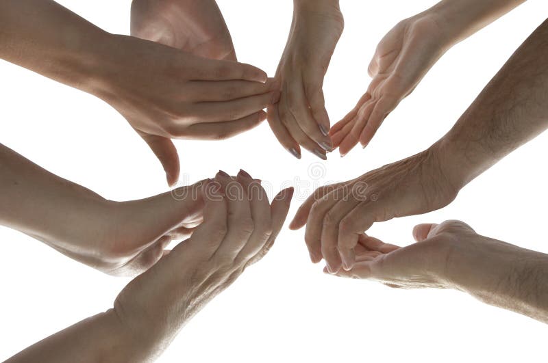 Isolated hands with clipping path stock photo