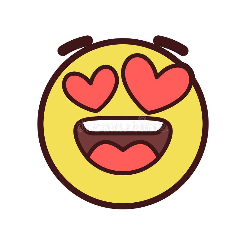Isolated Heart Eyes Emoji Face Stock Vector Illustration of emotion