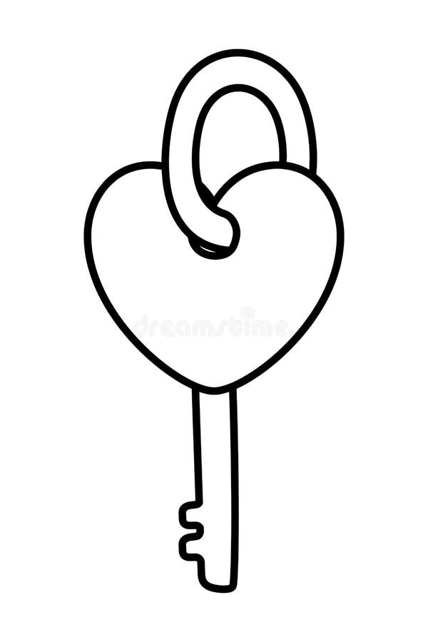 Isolated Heart Key Vector Design Stock Vector - Illustration of ...