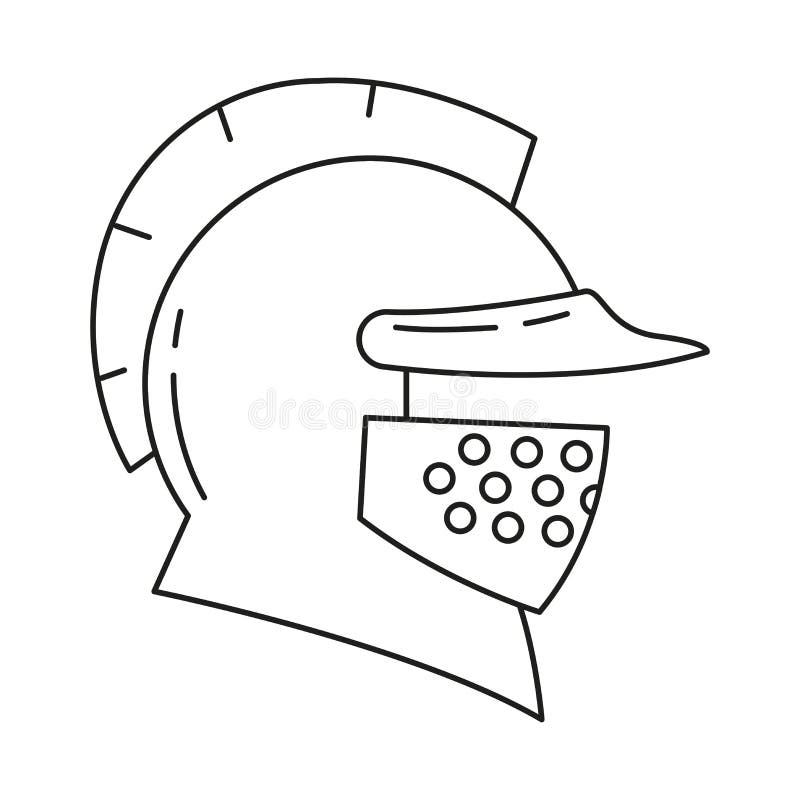 Isolated helmet medieval weapon icon Vector royalty free illustration