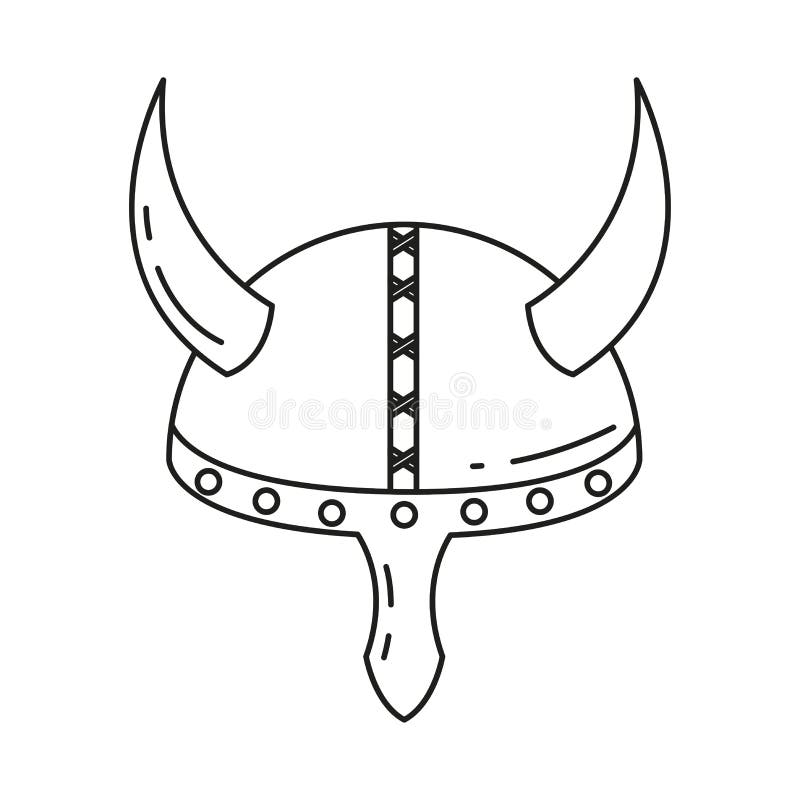 Isolated helmet medieval weapon icon Vector royalty free illustration