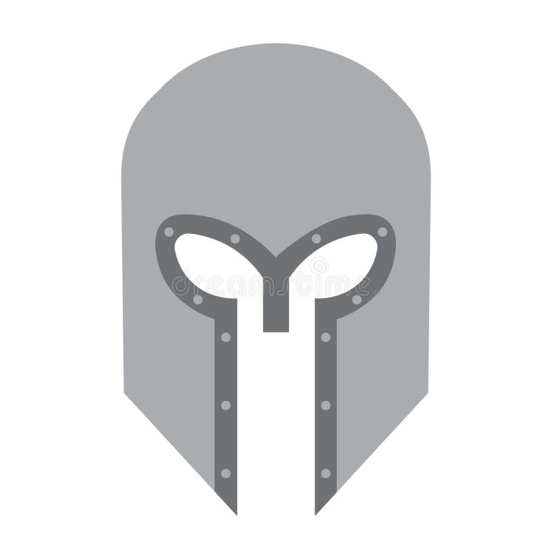 Isolated helmet medieval weapon icon Vector stock illustration