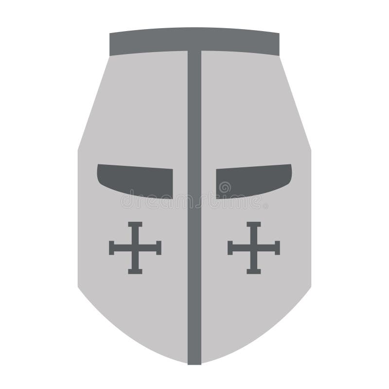 Isolated helmet medieval weapon icon Vector stock illustration