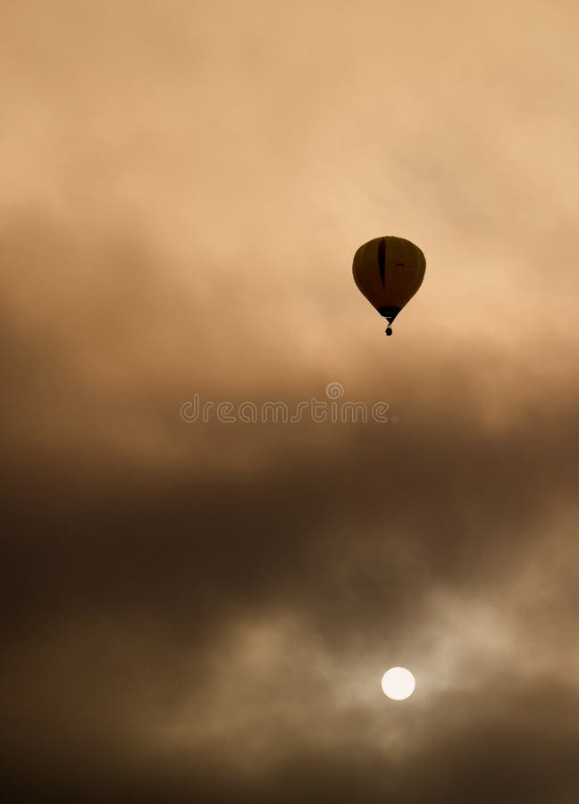 An isolated hot air balloon