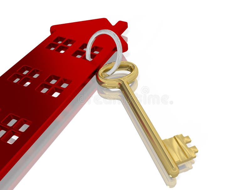 Isolated house with the key real estate symbol which white background vector illustration
