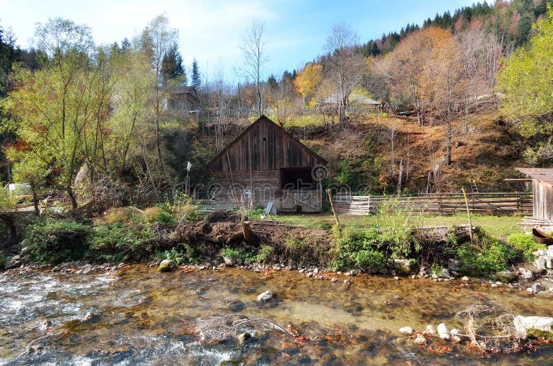 Isolated houses in the mountain