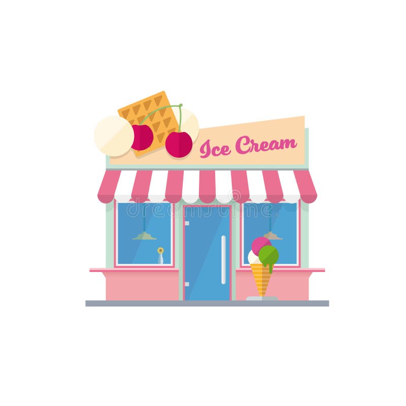 Ice Cream Parlor stock vector. Illustration of outline 17430137