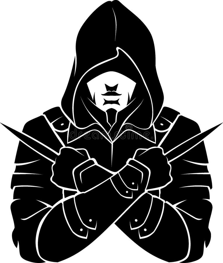 Assassin, blade, dark, fantasy, killer, person, weapon icon