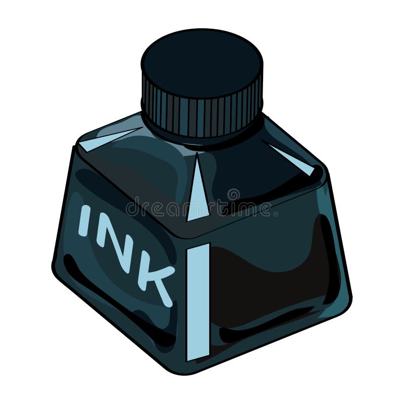 ink bottle cartoon