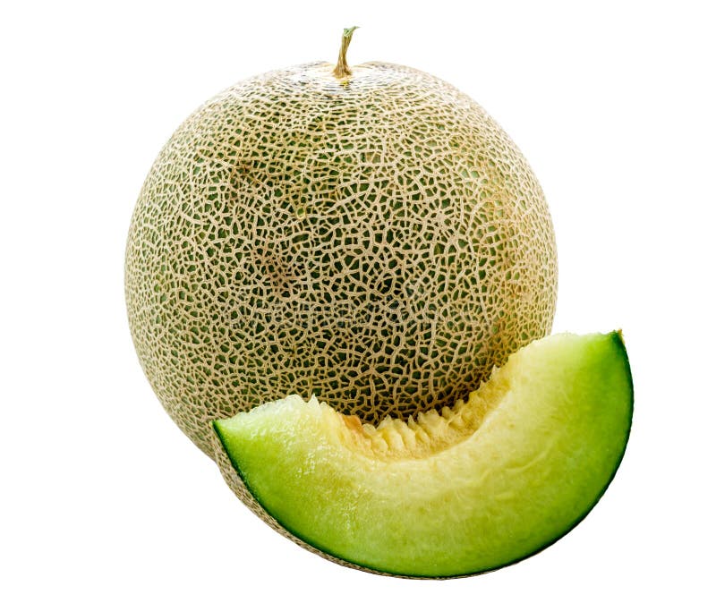 Isolated Japanese Melon With Cut 3 Stock Image Image of honeydew