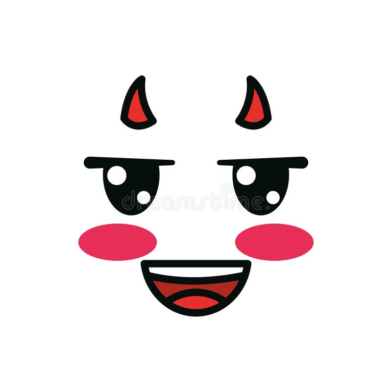 Isolated kawaii scared face cartoon design Vector Image