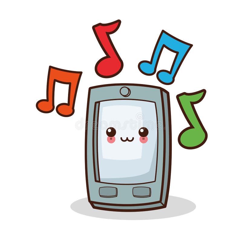 Isolated kawaii smartphone design vector illustration
