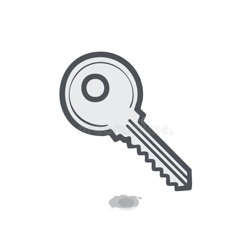 Isolated Key Illustration Lock Security Unlock Access Privacy Protection vector illustration