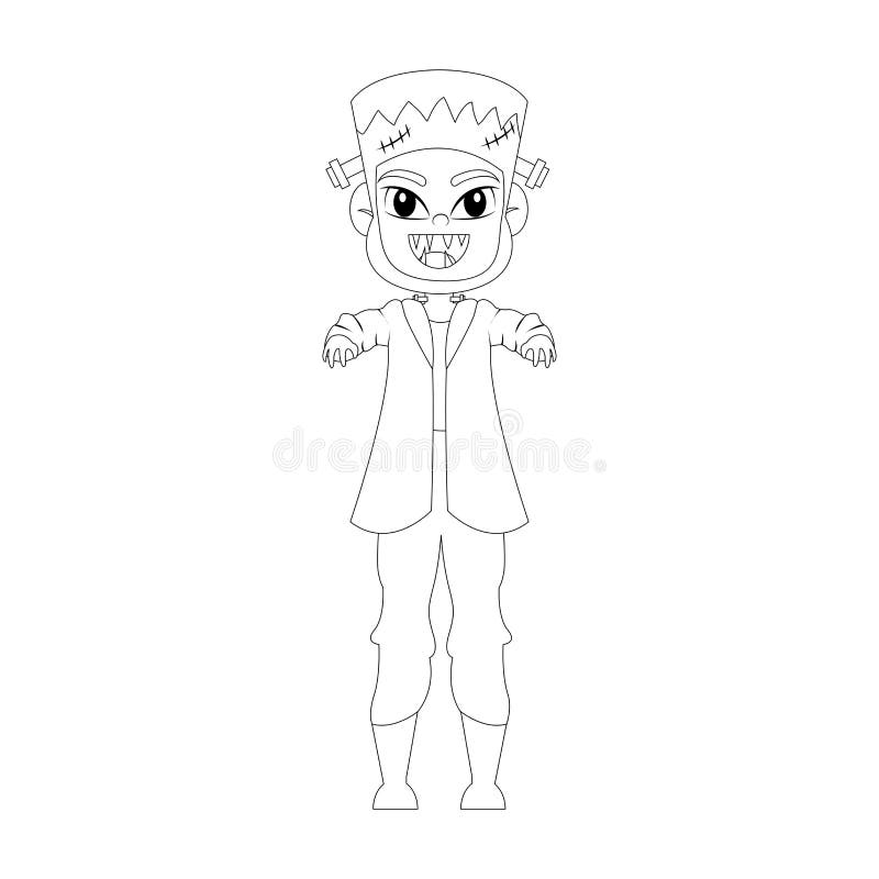 Isolated Kid with a Costume of Monster Vector Stock Vector ...