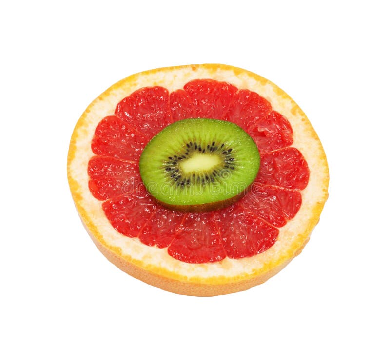 Isolated Kiwi and Grapefruit Stock Image Image of healthy, health
