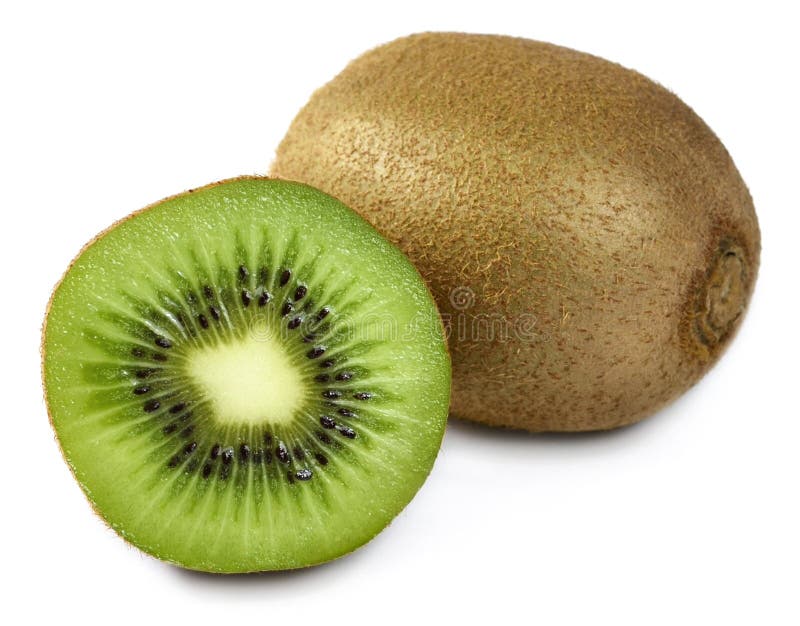 Isolated kiwi slice