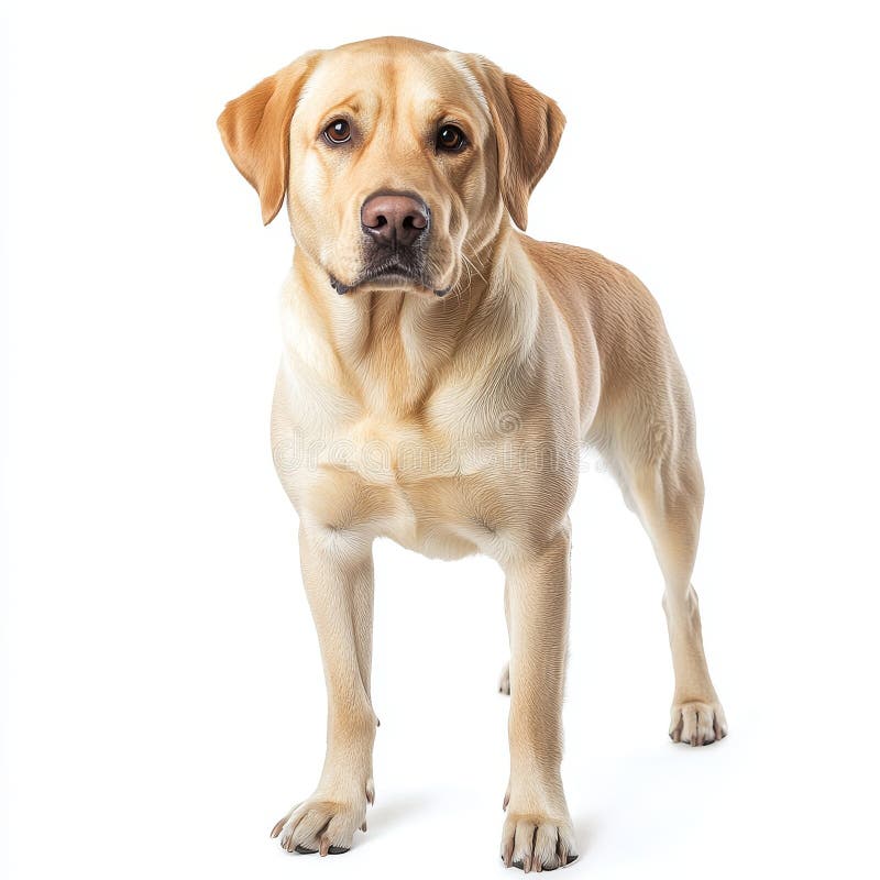Isolated Labrador retriever dog on white, transparent background. Isolated white transparent background ai stock images, royalty-free photos and pictures
